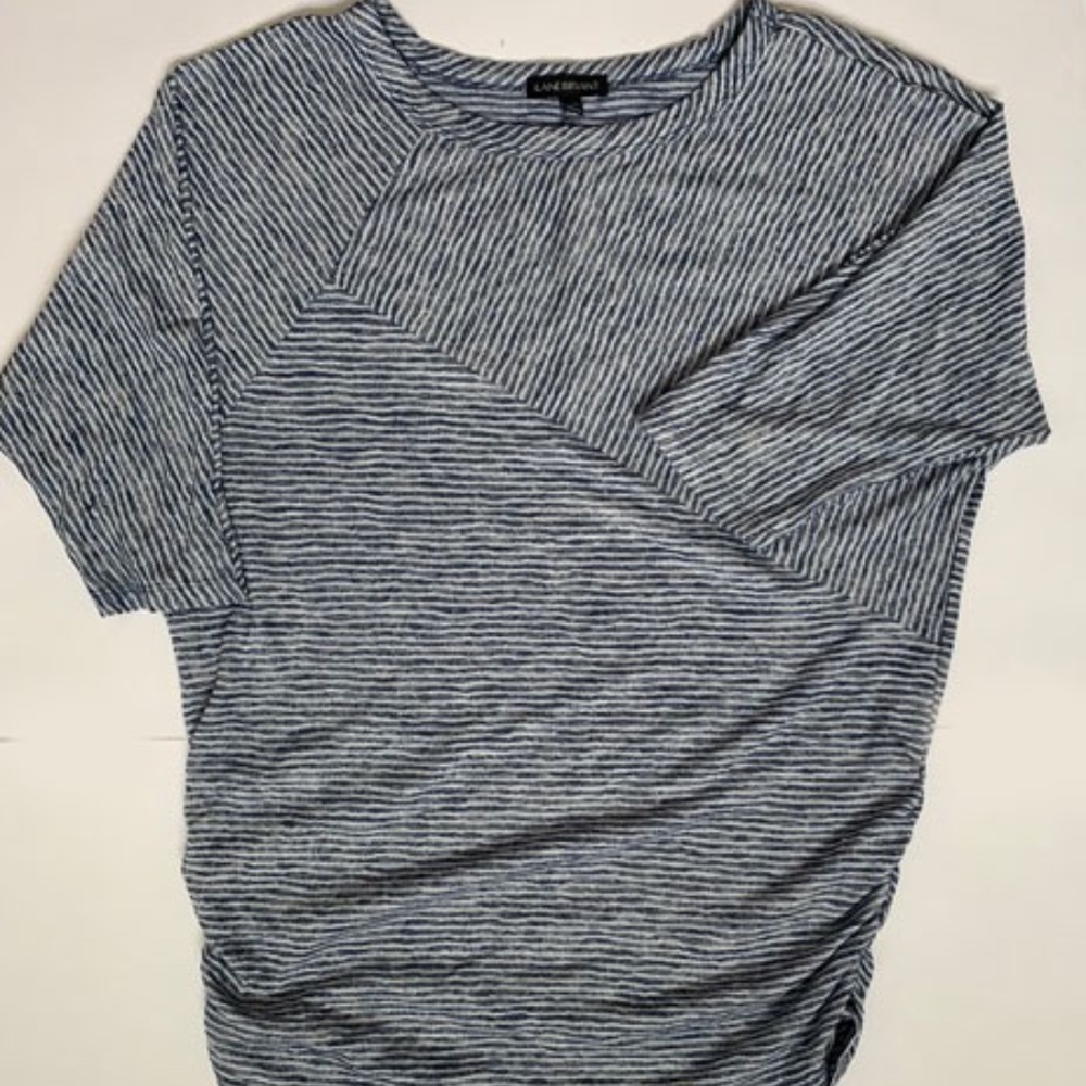 Lane Bryant Navy/White Striped Dolman Knit